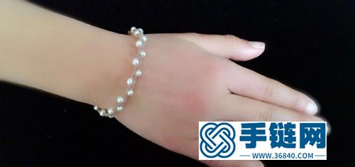 四線波浪紋珍珠手鏈的詳細制作教程