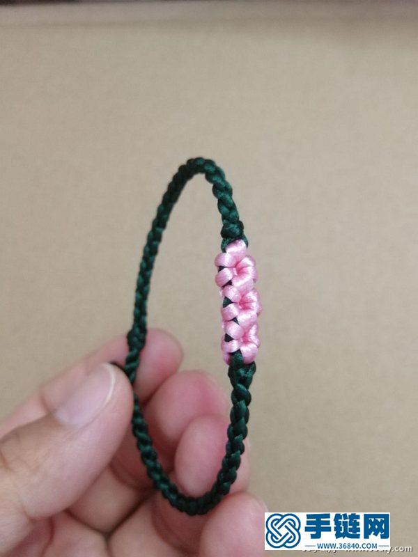 簡單漂亮的桃花結手鏈編法
