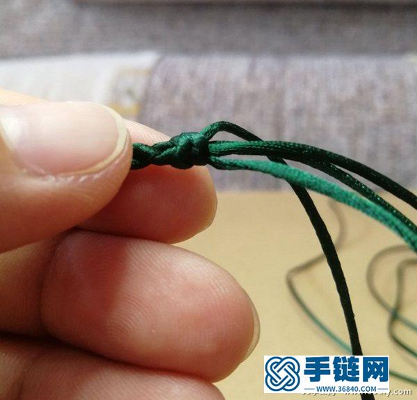 簡單漂亮的桃花結手鏈編法