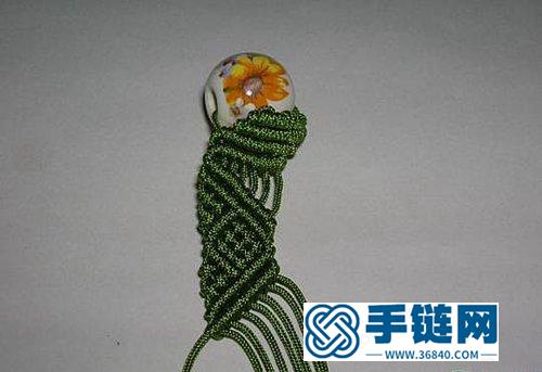 中國結斜卷結的編法 斜卷結編織手鏈
