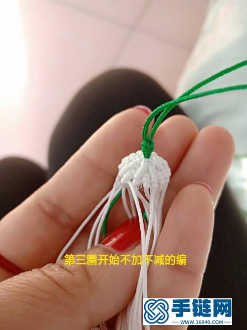鉤編結(jié)合玉線白菜小掛飾的詳細(xì)制作教程