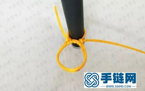 紅繩向陽花發(fā)圈的編制教程