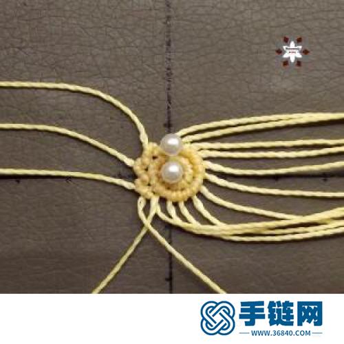 中國結蠟線瑪瑙珠花朵耳環