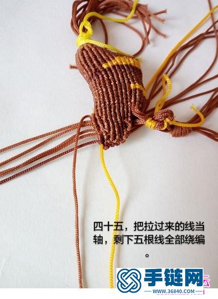 繩編立體擺件小黃雞的詳細編制教程