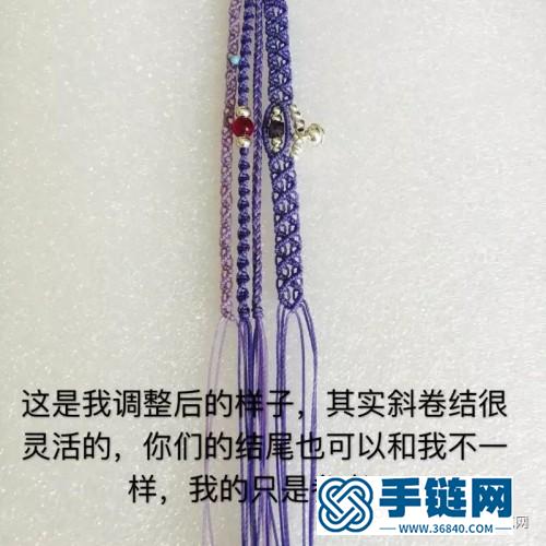 斜卷串珠蠟線手鏈的詳細制作圖解