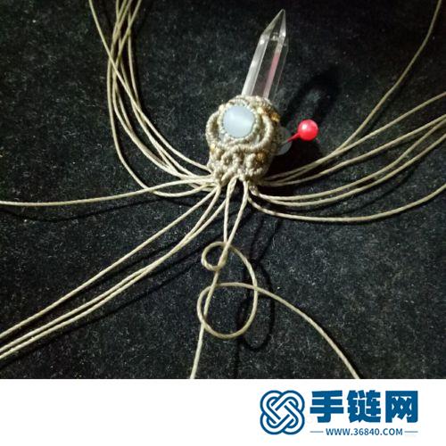 蠟線水晶六棱柱項鏈吊墜的詳細(xì)制作圖解