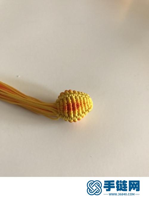 斜卷結(jié)立體串珠寶葫蘆掛件的詳細(xì)編制方法