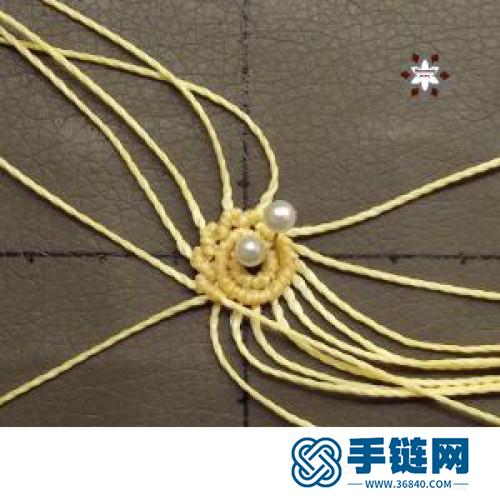 中國結蠟線瑪瑙珠花朵耳環
