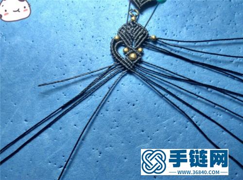 中國結唯美中國風銅珠耳環的制作圖解