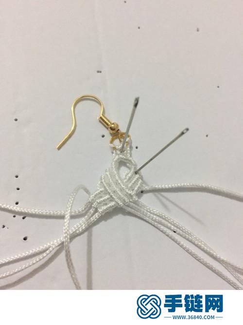 中國結玉線瑪瑙珠耳飾的詳細制作圖解
