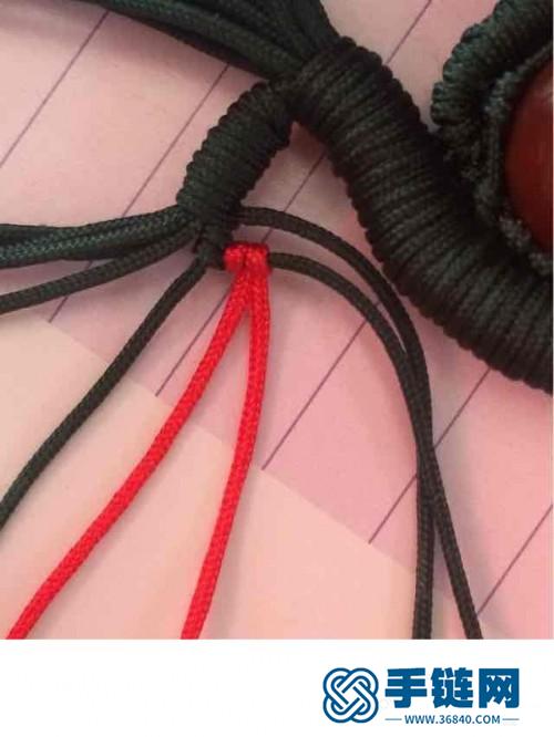 中國結玉線包石幸福樹的制作方法