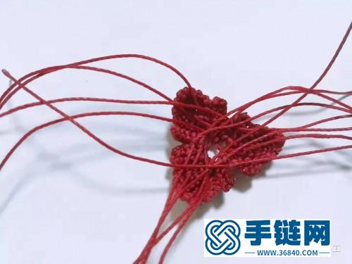 編繩三色堇胸針的制作教程