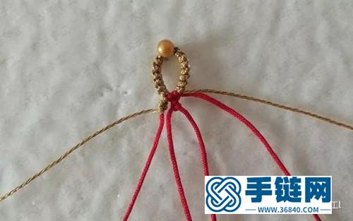 中國結(jié)撞色菱格手鏈的制作步驟圖