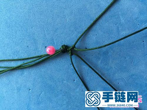 玉線繩編拼色綿延手繩的詳細編制圖解