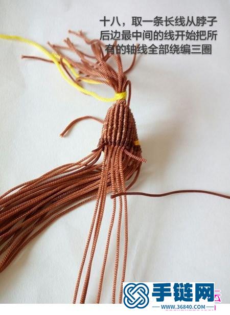 繩編立體擺件小黃雞的詳細編制教程