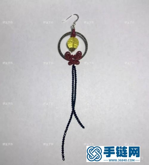 一步步教你彩金蠟線琥珀回紋珠耳環(huán)的詳細(xì)編制教程