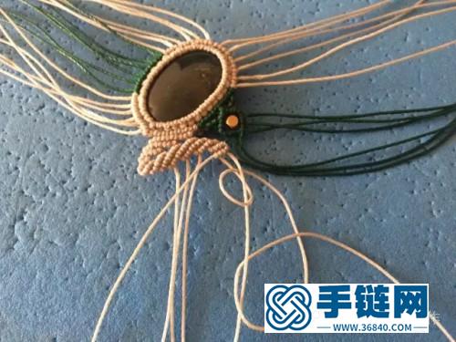 中國結(jié)南美蠟線水草瑪瑙手鏈的詳細編制教程