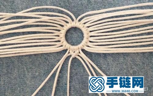 中國(guó)結(jié)五彩繽紛的雪花掛件的詳細(xì)編制步驟圖