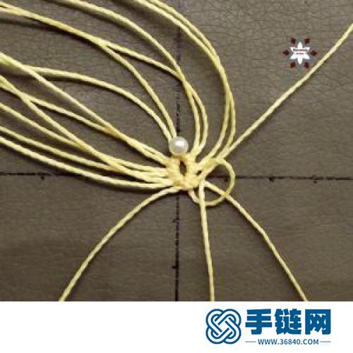 中國結蠟線瑪瑙珠花朵耳環