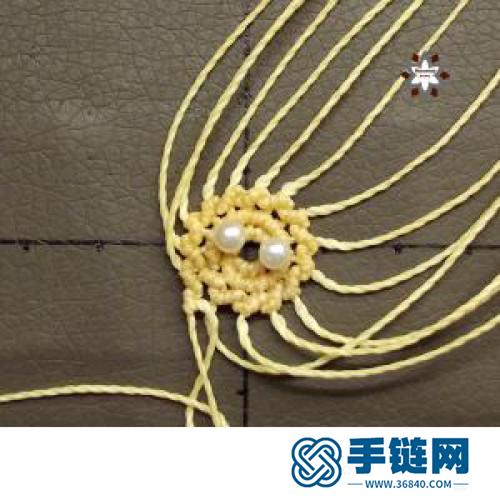 中國結蠟線瑪瑙珠花朵耳環
