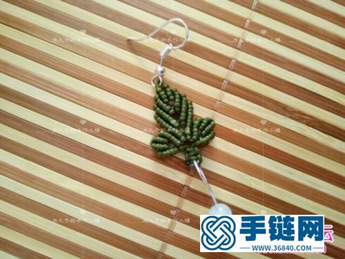 編繩葉子耳環(huán)的編制教程