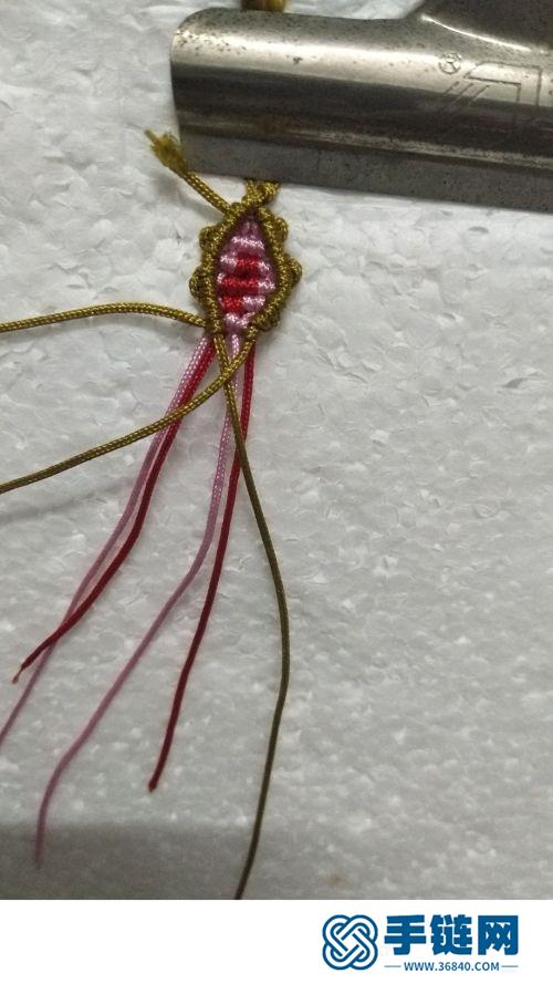 中國結玉線紅瑪瑙耳環的詳細編制方法