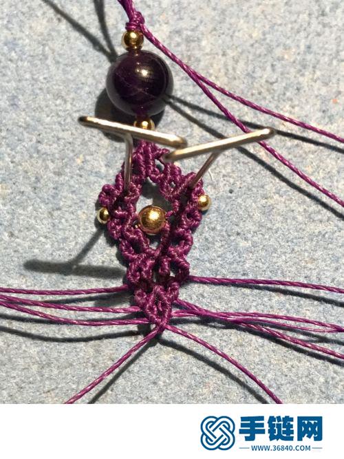 紅繩單珠耳環的詳細制作圖解