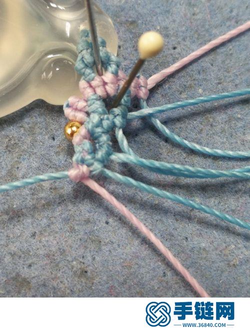 圓蠟紫藤花開有孔小吊墜的詳細(xì)制作圖解