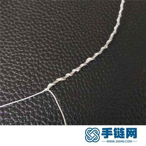 中國結蠟線包石太陽花項鏈的詳細編制方法