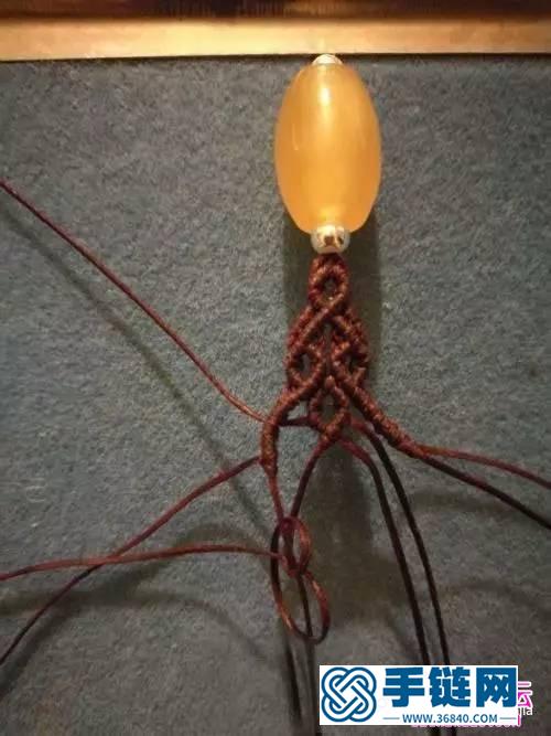 蠟線穿珠玲瓏心手鏈的制作