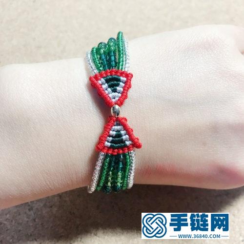 蝴蝶結水晶手鏈的詳細制作圖解