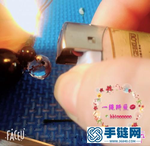 繩和珠子做線頭可愛小人掛件的編制教程