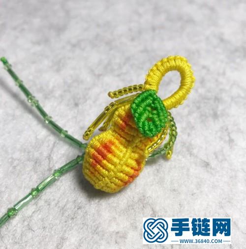 斜卷結(jié)立體串珠寶葫蘆掛件的詳細(xì)編制方法