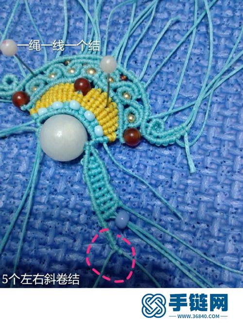 中國結南美蠟線才子帽的詳細制作方法