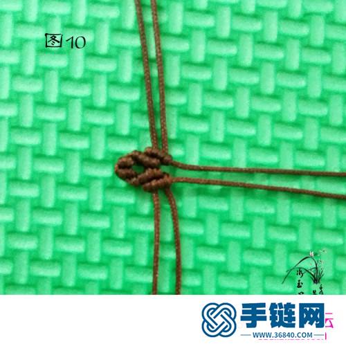 玉線繩編桃心項鏈小吊墜的詳細制作圖解