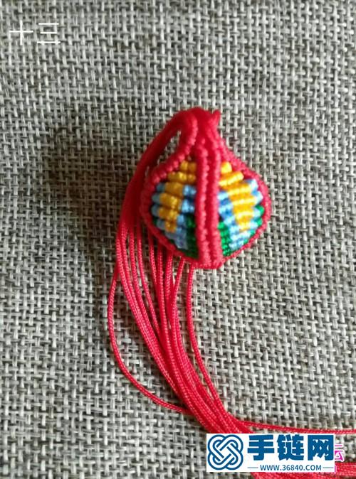 繩編五瓣葫蘆小掛件的制作圖解