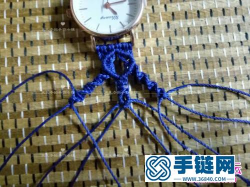 繩編藍(lán)色多瑙河手表帶的詳細(xì)編制教程