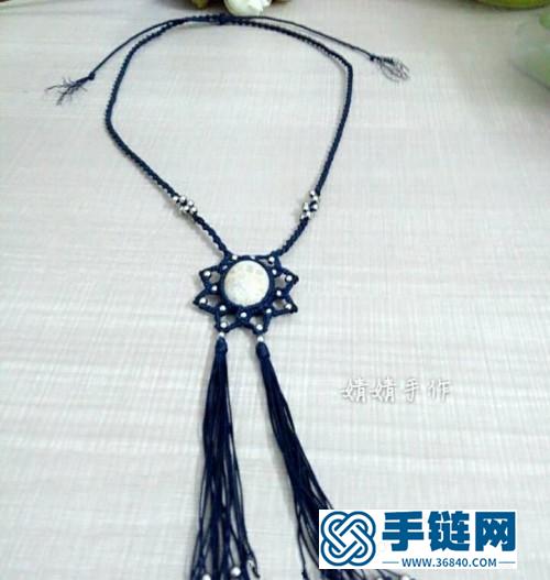 中國結圓蠟珊瑚玉項鏈的詳細編制方法