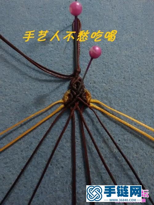 蠟線編織制作的瑪瑙平安扣掛飾教程