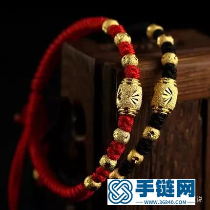 金剛結轉運珠紅繩手鏈（腳鏈）的編制方法