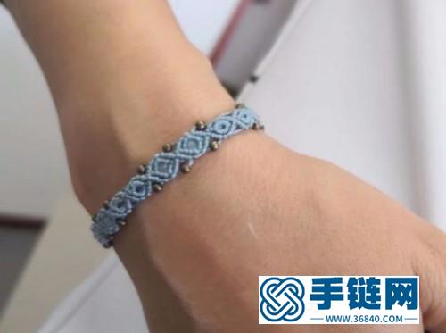 中國(guó)結(jié)中性風(fēng)磨砂水晶手鏈的編制方法