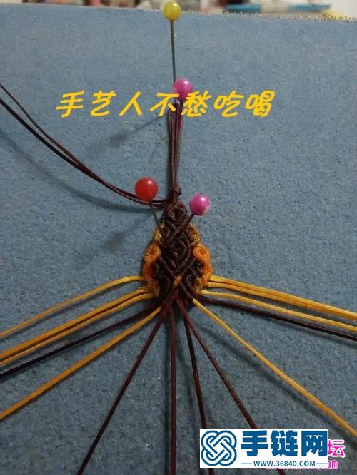 蠟線編織制作的瑪瑙平安扣掛飾教程