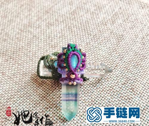 中國結(jié)微芯蠟線螢石水晶柱項(xiàng)鏈掛墜的詳細(xì)制作圖解