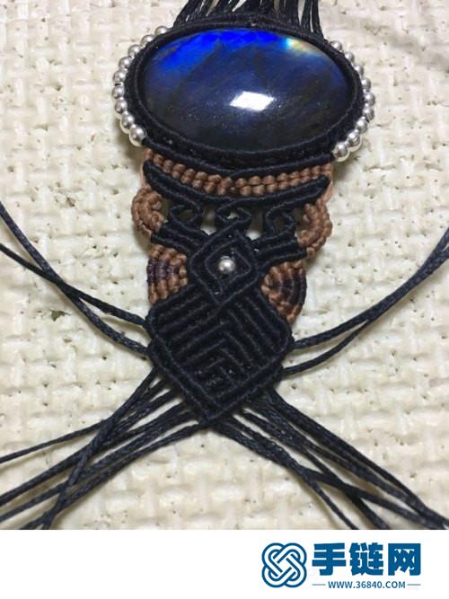 扁蠟拉長石寬版手鐲的詳細(xì)制作圖解
