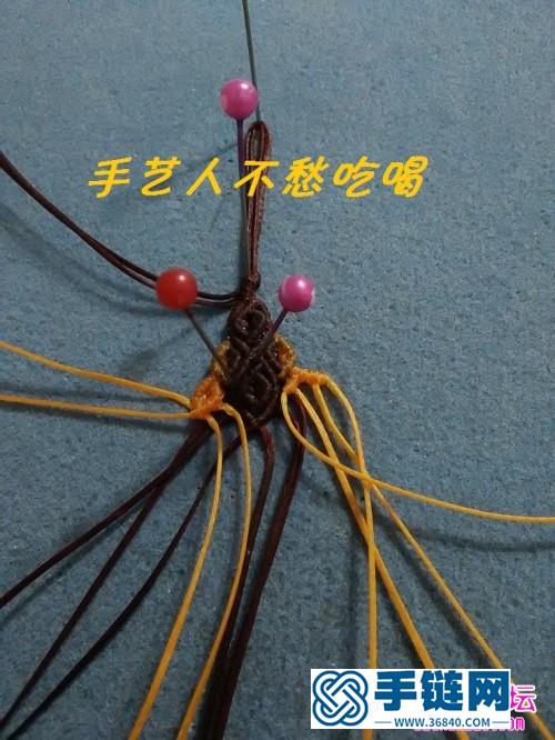 蠟線編織制作的瑪瑙平安扣掛飾教程