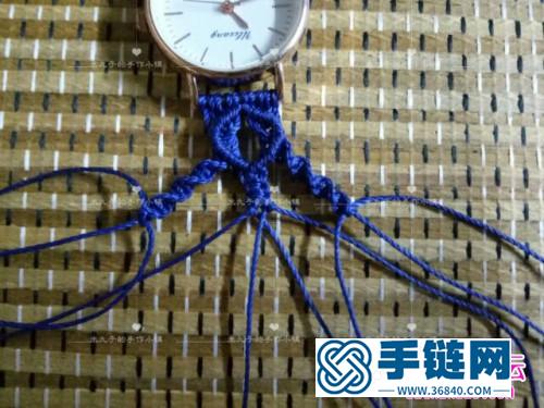 繩編藍(lán)色多瑙河手表帶的詳細(xì)編制教程