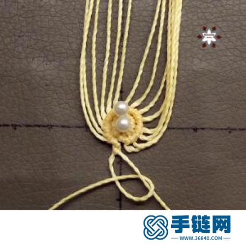中國結蠟線瑪瑙珠花朵耳環