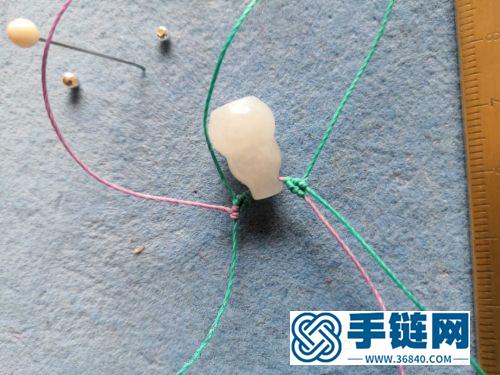 中國結圓蠟玉葫蘆耳勾的詳細編制方法