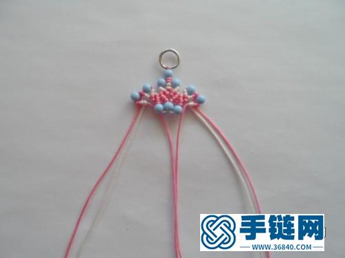 玉線串珠雪花小掛飾的詳細制作教程