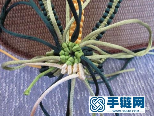 中國結玉線編繩結藝茉莉花拖鞋的詳細編制教程